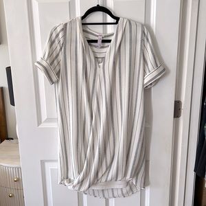 Pinstripe T-Shirt Dress